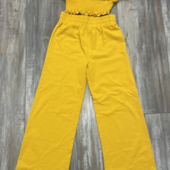 Habitual cropped yellow top and wide leg pants size 10 - Picture 4 of 7